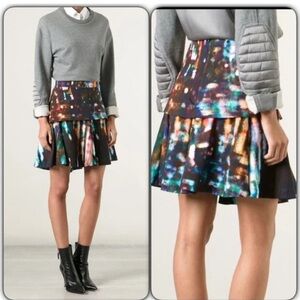 Alexander McQueen Vibrant Multicolor Mini Skirt